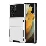 Hard Bumper Flip Wallet Samsung Cases - CaseShoppe Samsung Galaxy S23 / White