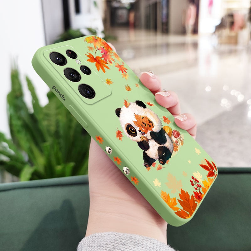 Cute Panda Samsung Galaxy Cases - CaseShoppe Samsung Galaxy S22 Ultra / Light Green