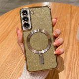 MagSafe Plating Glitter Samsung Cases - CaseShoppe Samsung S23 / Gold