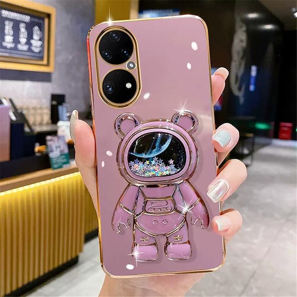Glitter Quicksand Astronaut Samsung Cases - CaseShoppe Samsung Galaxy S23 / Purple