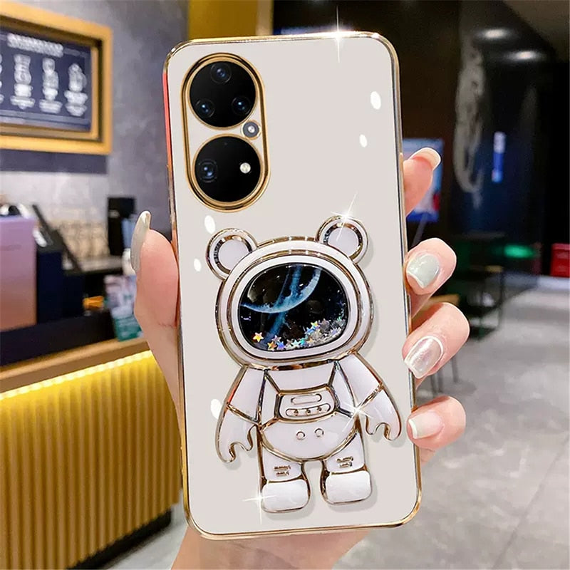 Glitter Quicksand Astronaut Samsung Cases - CaseShoppe Samsung Galaxy S23 / White