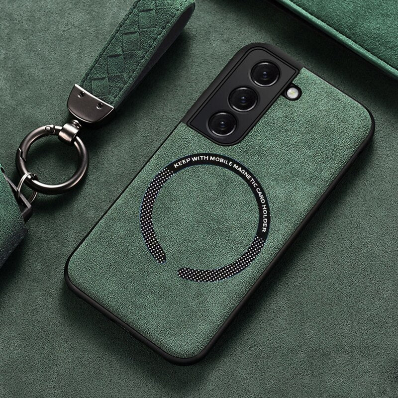 Luxury Leather Wireless Charging Samsung Cases - CaseShoppe