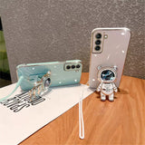 Glitter Astronaut Samsung Cases with Lanyard - CaseShoppe