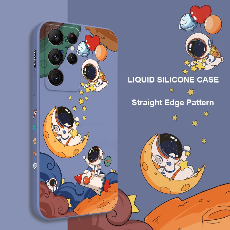 Over Moon Astronaut Samsung Cases - CaseShoppe