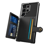 Leather Flip Wallet Samsung Cases - CaseShoppe Samsung Galaxy S23 / Black