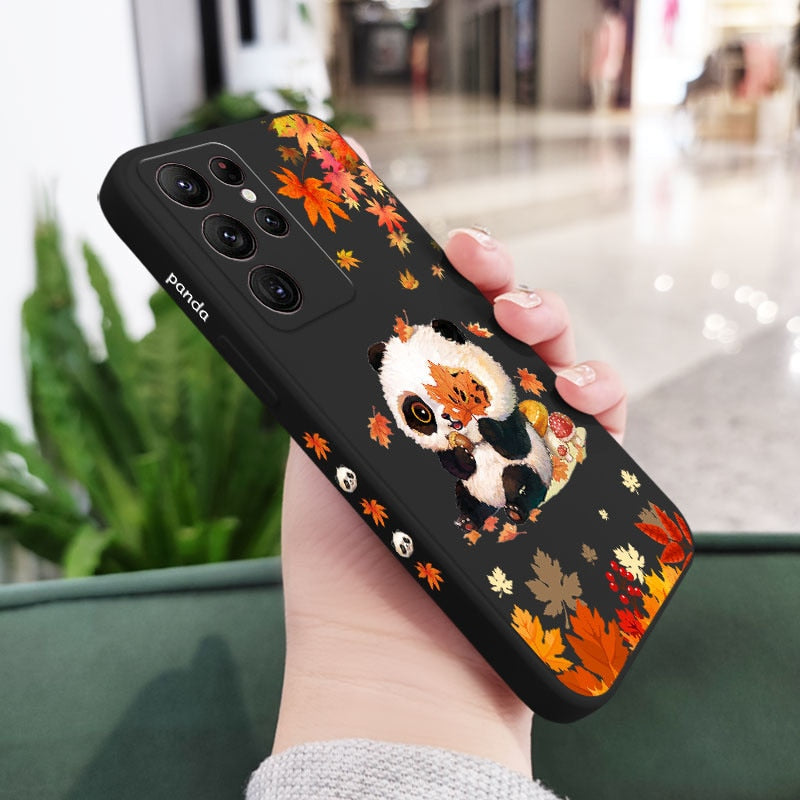 Cute Panda Samsung Galaxy Cases - CaseShoppe Samsung Galaxy S22 Ultra / Black 1