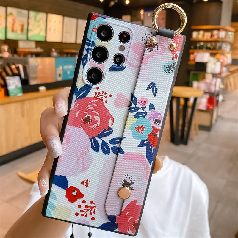 Cute Floral Samsung Cases with Wristband - CaseShoppe