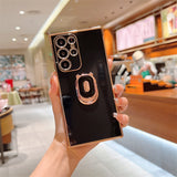 Plated Bear Ring Holder Samsung Cases - CaseShoppe Samsung S22 / Black