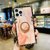 Luxurious Marble Samsung Case with Ring - CaseShoppe For Samsung S21 Ultra / E