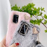 Heart Pendant Furry Samsung Case - CaseShoppe