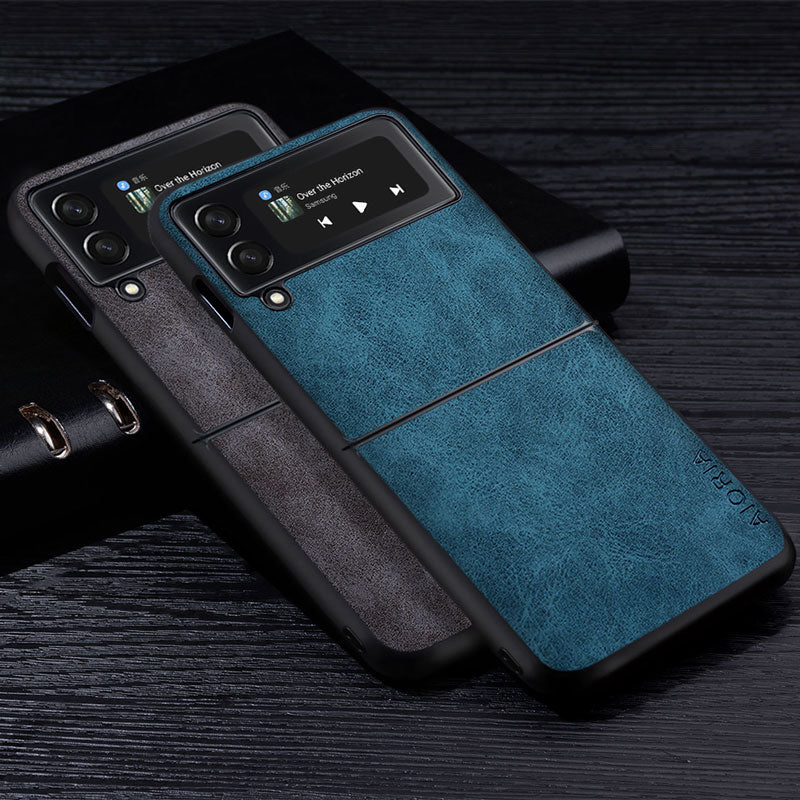 Premium PU Leather Samsung Z Flip Case - CaseShoppe