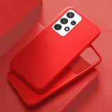 Liquid Silicone Samsung Case - CaseShoppe For Samsung S21 Ultra / Red