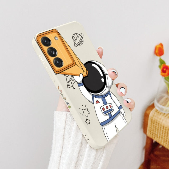 Camera Play Cute Astronaut Samsung Case - CaseShoppe Samsung S21 Ultra / White 2