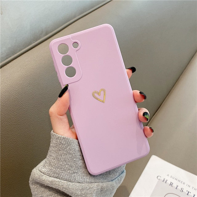 Cute Mini-Heart Samsung Cases - CaseShoppe For Samsung S21 Plus / Purple