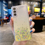 Samsung Glitter Clear Lens Cases - CaseShoppe For Samsung S20 / Yellow
