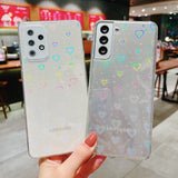 Rainbow Hearts Clear Samsung Case - CaseShoppe
