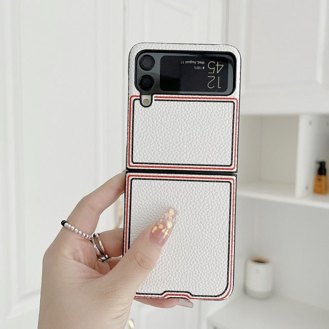 High Trend Fashionable Samsung Flip Case - CaseShoppe Split White