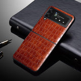 Crocodile Samsung Flip Case - CaseShoppe Dark Brown