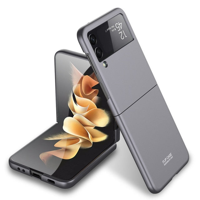 Fashionable Matte Samsung Flip Case - CaseShoppe Gray