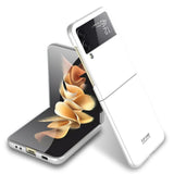 Fashionable Matte Samsung Flip Case - CaseShoppe White
