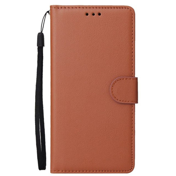 Leather Wallet Samsung Case with Lanyard - CaseShoppe For Samsung S21 Ultra / Brown