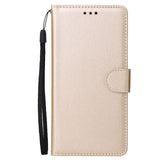 Leather Wallet Samsung Case with Lanyard - CaseShoppe For Samsung S21 Plus / Gold