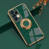 Plated Samsung Cases with Ring - CaseShoppe Samsung S20 Plus / Dark Green - Covered Camera Lens