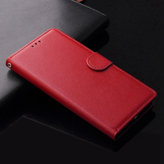 Classic Wallet Leather Samsung Cases - CaseShoppe Samsung S22 Ultra / Red