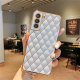 3D Diamond Samsung Cases - CaseShoppe Samsung A22 5G / White