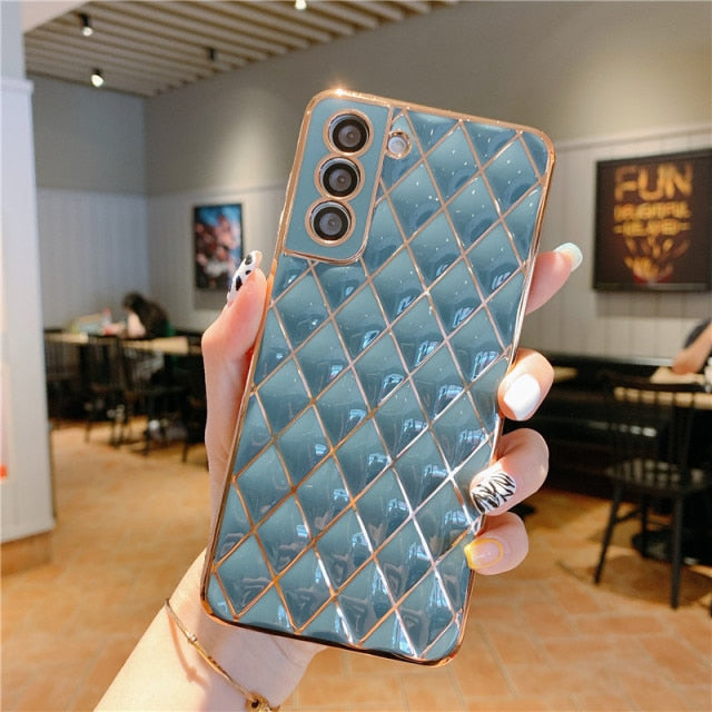 3D Diamond Samsung Cases - CaseShoppe Samsung A22 5G / Blue