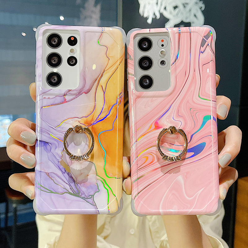 Lustre Marble Samsung Cases with Ring - CaseShoppe