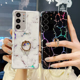 Lustre Marble Samsung Cases with Ring - CaseShoppe