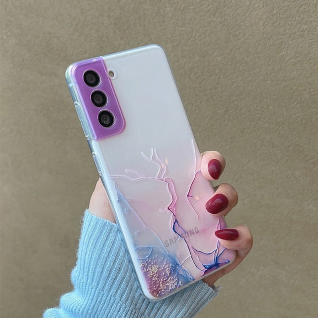 Watercolor Marble Samsung Cases