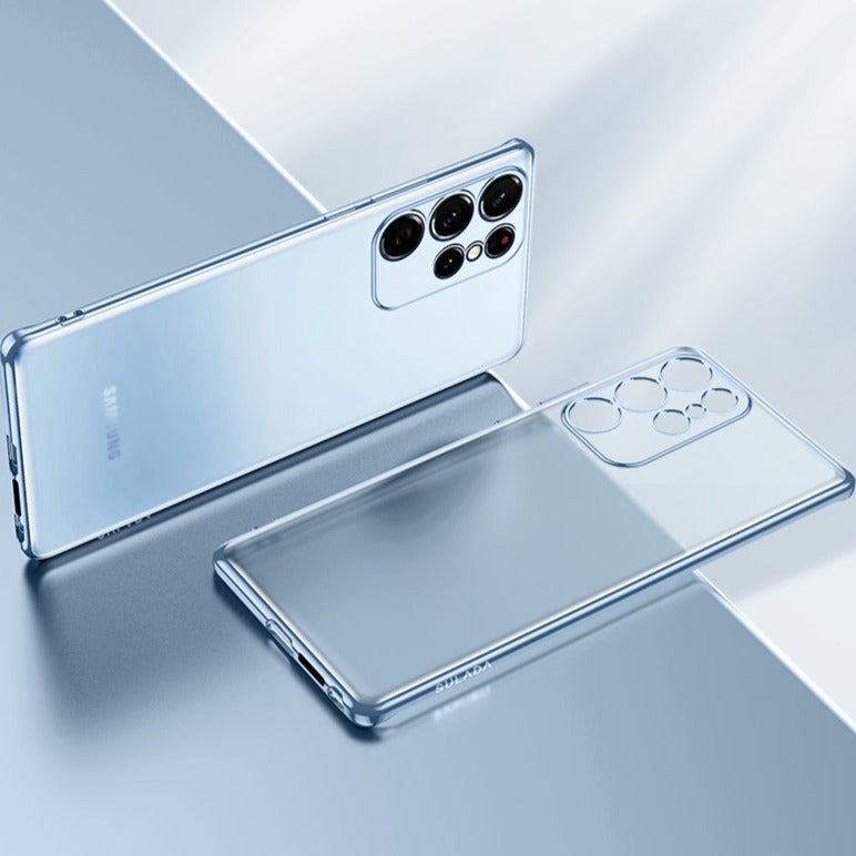Luxury Samsung Transparent Cases - CaseShoppe Samsung S21 / Light Blue