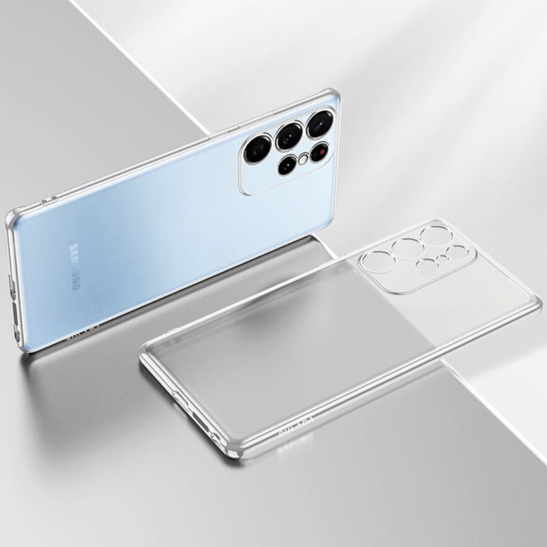 Luxury Samsung Transparent Cases - CaseShoppe Samsung S21 / Silver