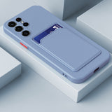 Wallet Card Holder Samsung Cases - CaseShoppe Samsung S22 Ultra / Gray