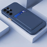 Wallet Card Holder Samsung Cases - CaseShoppe Samsung S22 Ultra / Dark Blue