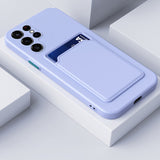 Wallet Card Holder Samsung Cases - CaseShoppe Samsung S22 Ultra / Purple