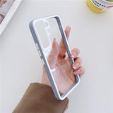 Pastel Border Transparent Samsung Cases - CaseShoppe Samsung Galaxy S22 Plus / Gray