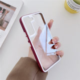 Pastel Border Transparent Samsung Cases - CaseShoppe Samsung Galaxy S22 Plus / Wine